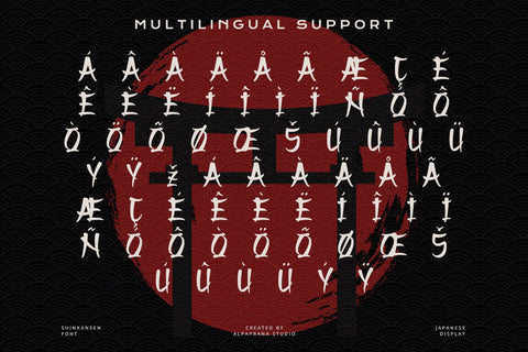 Shinkansen - Display Font Font Alpaprana Studio 