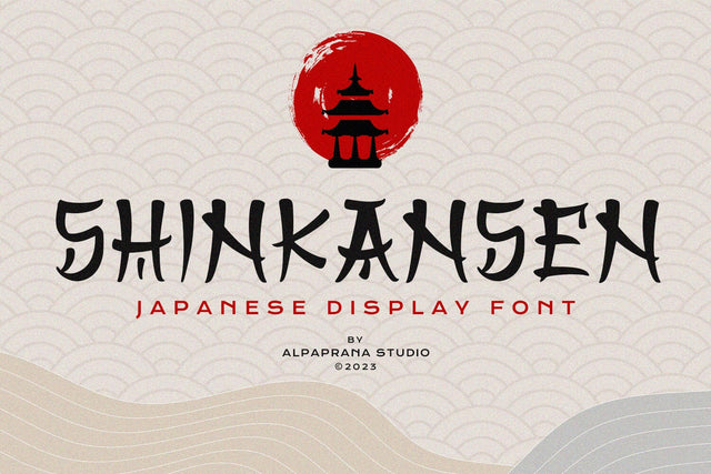Shinkansen - Display Font Font Alpaprana Studio 