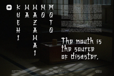 Shinkansen - Display Font Font Alpaprana Studio 