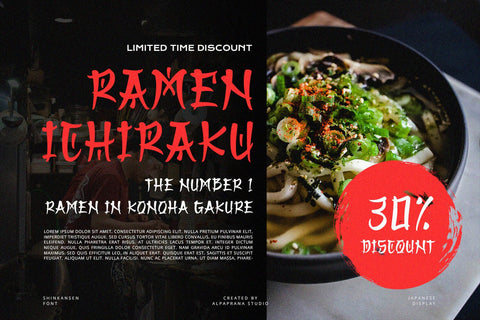 Shinkansen - Display Font Font Alpaprana Studio 