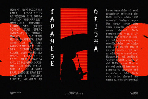 Shinkansen - Display Font Font Alpaprana Studio 