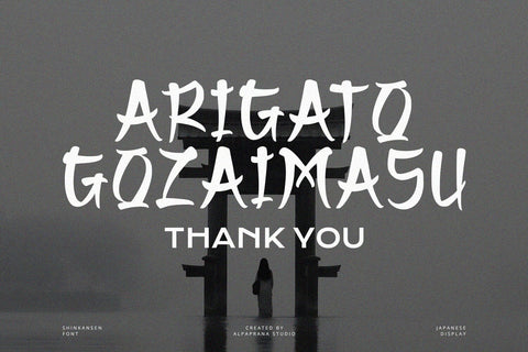 Shinkansen - Display Font Font Alpaprana Studio 