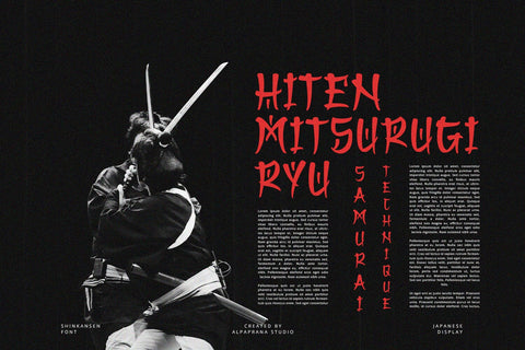 Shinkansen - Display Font Font Alpaprana Studio 