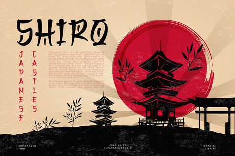 Shinkansen - Display Font Font Alpaprana Studio 