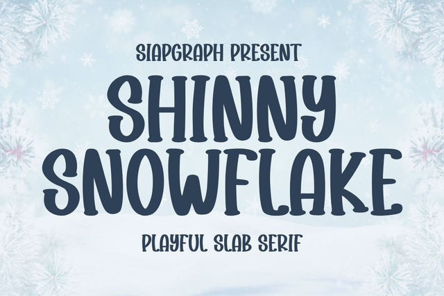 Shiny Snowflake Font Masyafi Studio 
