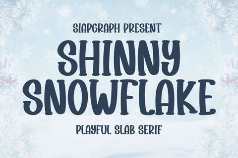 Shiny Snowflake Font Masyafi Studio 