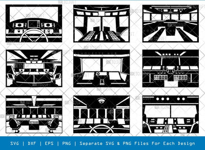 Ship Cockpit Svg Cricut Cut Files Png Bundle, SB01117 SVG ETC Craft 