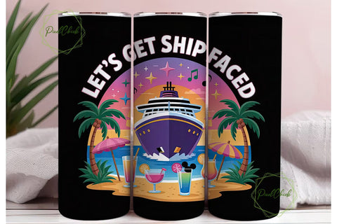 Ship Faced Cruise 20oz Tumbler Wrap Sublimation PixelChick 