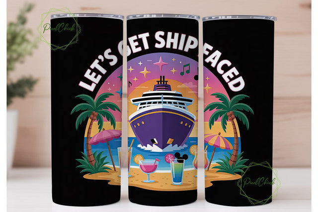 Ship Faced Cruise 20oz Tumbler Wrap Sublimation PixelChick 