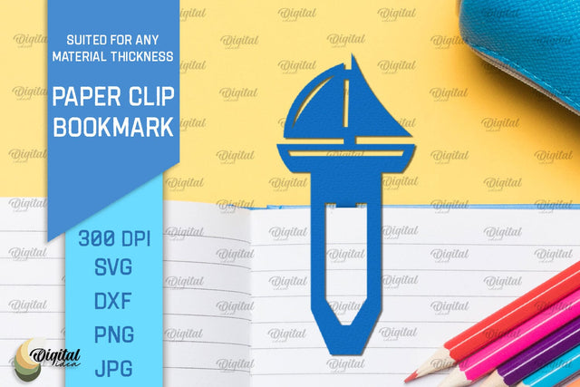 Ship Paper Clip Bookmark. Bookmark Clip Template Paper Cut 3D Paper Evgenyia Guschina 