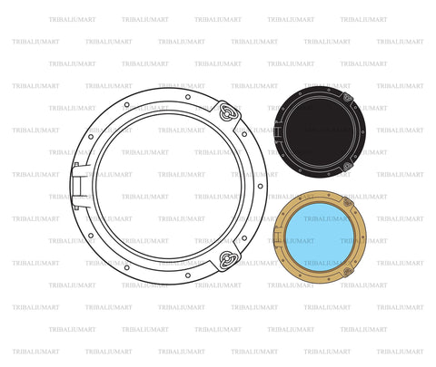 Ship Porthole SVG TribaliumArtSF 