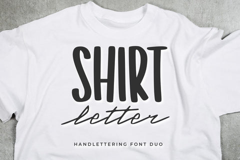 Shirt Letter Duo Font Abo Daniel Studio 