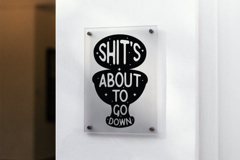 Shits About to Go Down, Funny Bathroom SVG SVG CraftLabSVG 