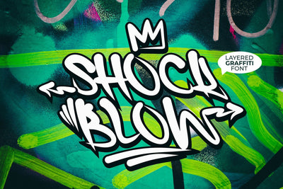 Shock Blow Font Mozzatype 