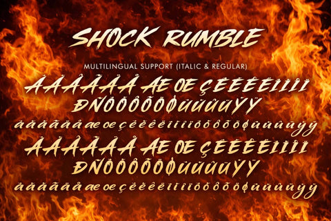 Shock Rumble Font Prasetya Letter 