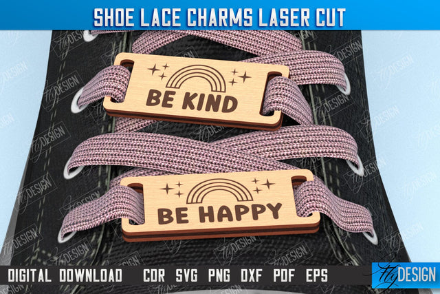 Shoe Lace Charms laser cut, Custom Shoelaces Tags, Personalized Shoe Lace Charms SVG Fly Design 