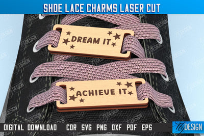 Shoe Lace Charms laser cut, Custom Shoelaces Tags, Personalized Shoe Lace Charms SVG Fly Design 