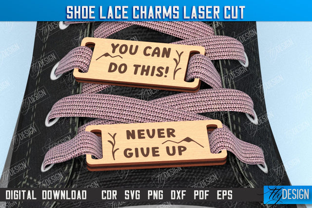 Shoe Lace Charms laser cut, Custom Shoelaces Tags, Personalized Shoe Lace Charms SVG Fly Design 