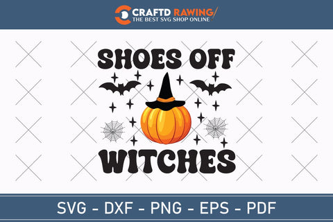 Shoes Off Witches Halloween Svg, Halloween Png , Halloween Clipart, Ghost Svg, Halloween Shirt Svg, Hippie Svg, Retro Svg, Svg Bundle, Sublimation Designs SVG Debashish Barman 