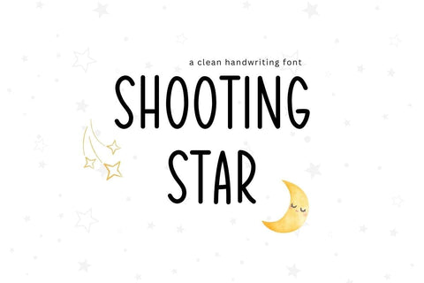 Shooting Star - Clean Handwriting Font Font ChiraaDesign 