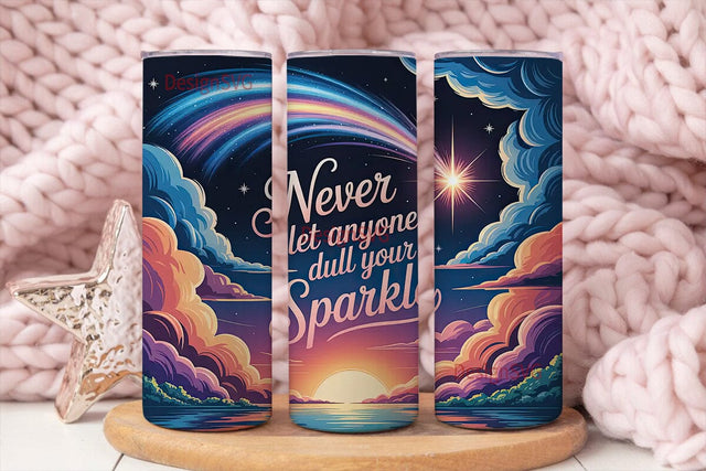 Shooting Star Sparkle 20oz Tumbler Wrap Sublimation DesignSVG 