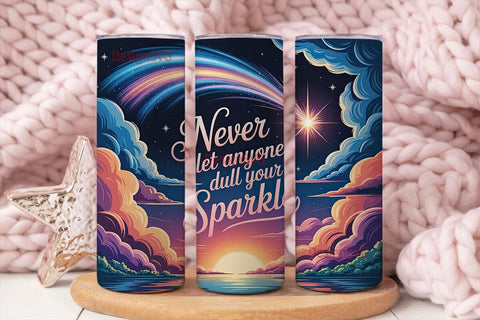 Shooting Star Sparkle 20oz Tumbler Wrap Sublimation DesignSVG 
