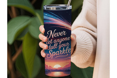 Shooting Star Sparkle 20oz Tumbler Wrap Sublimation DesignSVG 