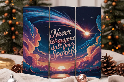 Shooting Star Sparkle 20oz Tumbler Wrap Sublimation DesignSVG 