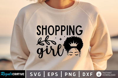 Shopping girl svg design SVG Regulrcrative 