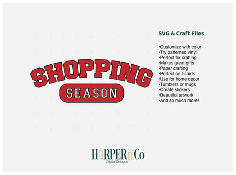 Shopping Season SVG PNG Cut EPS File SVG HarperNCo 