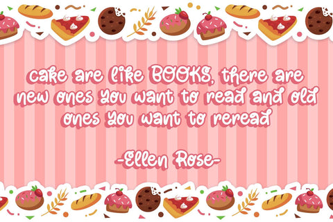 Short Cake Font Font Dm Letter Studio 