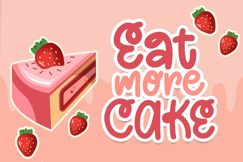 Short Cake Font Font Dm Letter Studio 