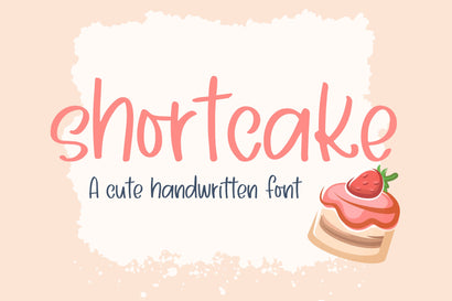 Shortcake, a fun handwritten font, fun fonts for cricut Font Designing Digitals 