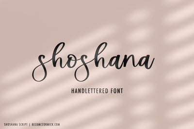 Shoshana Script Font Beck McCormick 