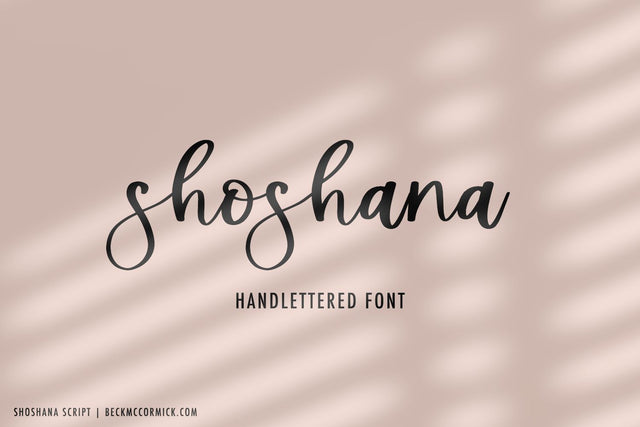 Shoshana Script Font Beck McCormick 