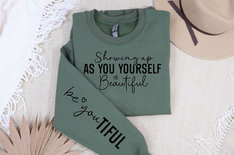 Showing up as you yourself Sleeve SVG Design, Mother's Day Sleeve SVG SVG Regulrcrative 