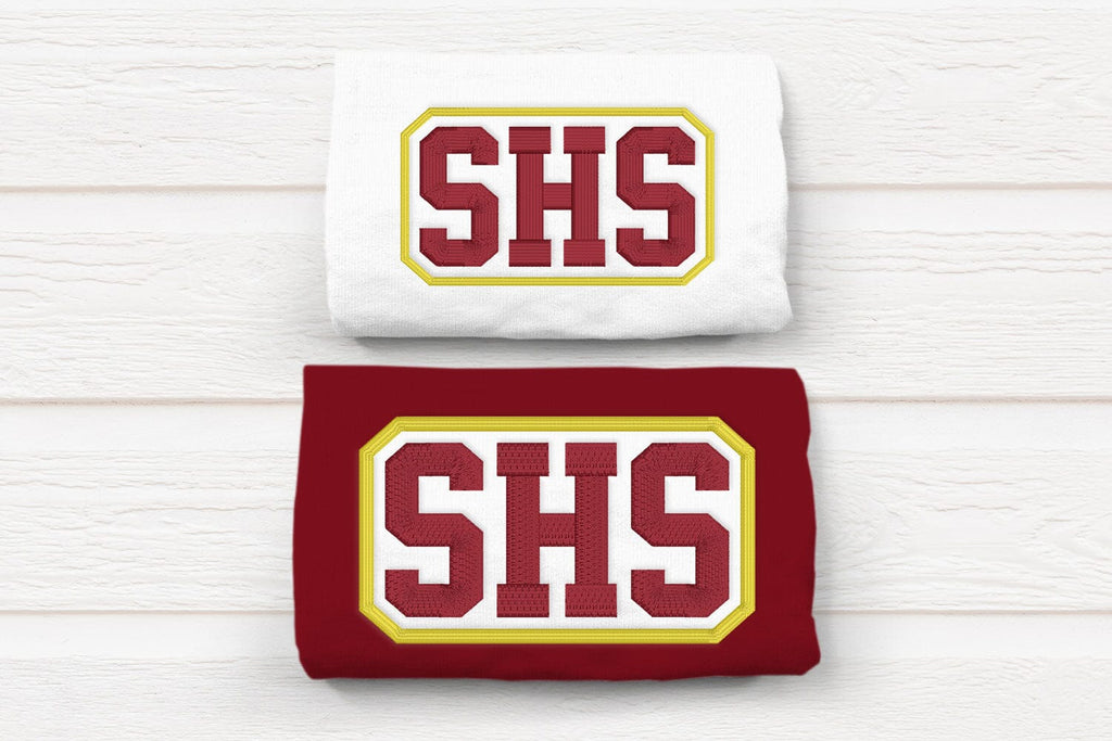 Shs Designs SHS High School Initials Embroidery - So Fontsy