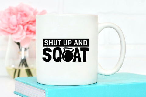 Shut Up and Squat | Workout SVG Cut File SVG CraftLabSVG 