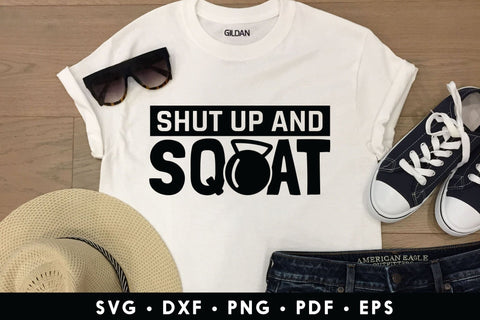 Shut Up and Squat | Workout SVG Cut File SVG CraftLabSVG 