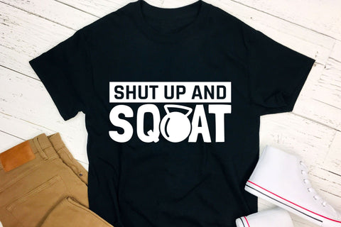 Shut Up and Squat | Workout SVG Cut File SVG CraftLabSVG 