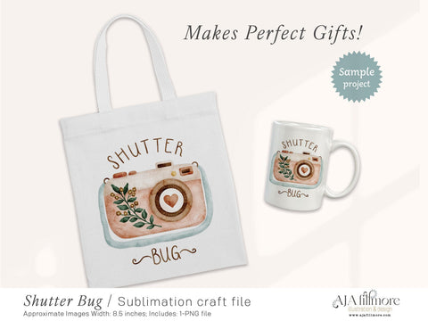 Shutterfly Camera Sublimation File - Pink Sublimation Aja Nicole Designs 