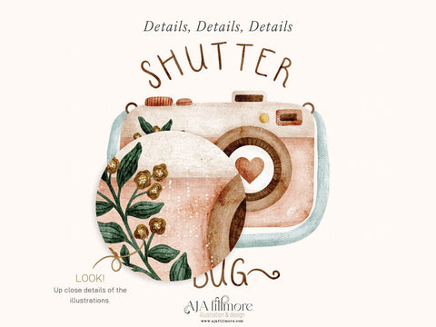 Shutterfly Camera Sublimation File - Pink Sublimation Aja Nicole Designs 