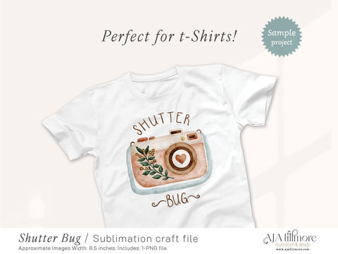 Shutterfly Camera Sublimation File - Pink Sublimation Aja Nicole Designs 