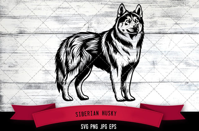 Siberian Husky SVG, Dog SVG, Logo - Digital Download with Commercial License for Cricut, Silhouette, Scan N Cut Crafting SVG Loveleen Kaur 