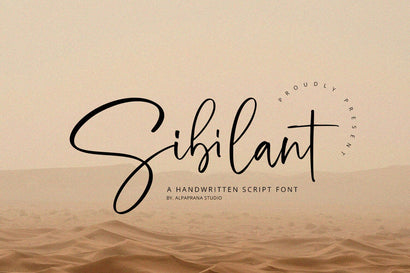 Sibilant - Handwritten Font Font Alpaprana Studio 