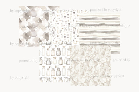 Sick Day Digital Paper | Medical Seamless Patterns Digital Pattern GlamArtZhanna 