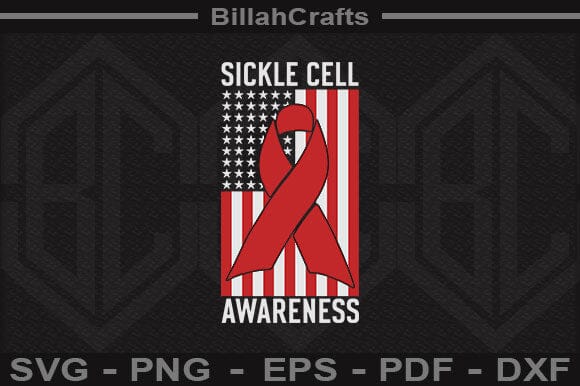 Sickle Cell Awareness 10x Cancer Ribbon Designs Svg SVG BillahCrafts 