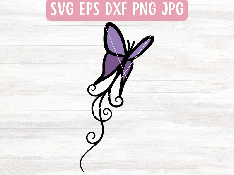 Side Butterfly SVG File for Cricut or Silhouette SVG Apple Grove Designs 