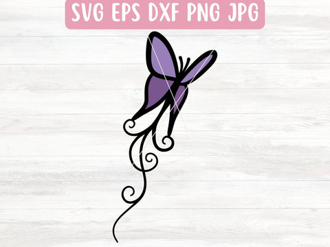 Side Butterfly SVG File for Cricut or Silhouette SVG Apple Grove Designs 