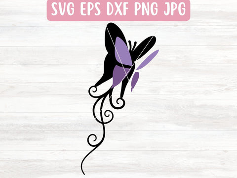 Side Butterfly SVG File for Cricut or Silhouette SVG Apple Grove Designs 